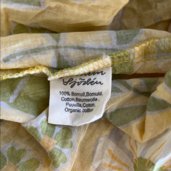 Gudrun Sjoden bouquet Floral Sleeveless Yellow and Green Dress M - Picture 7 of 7